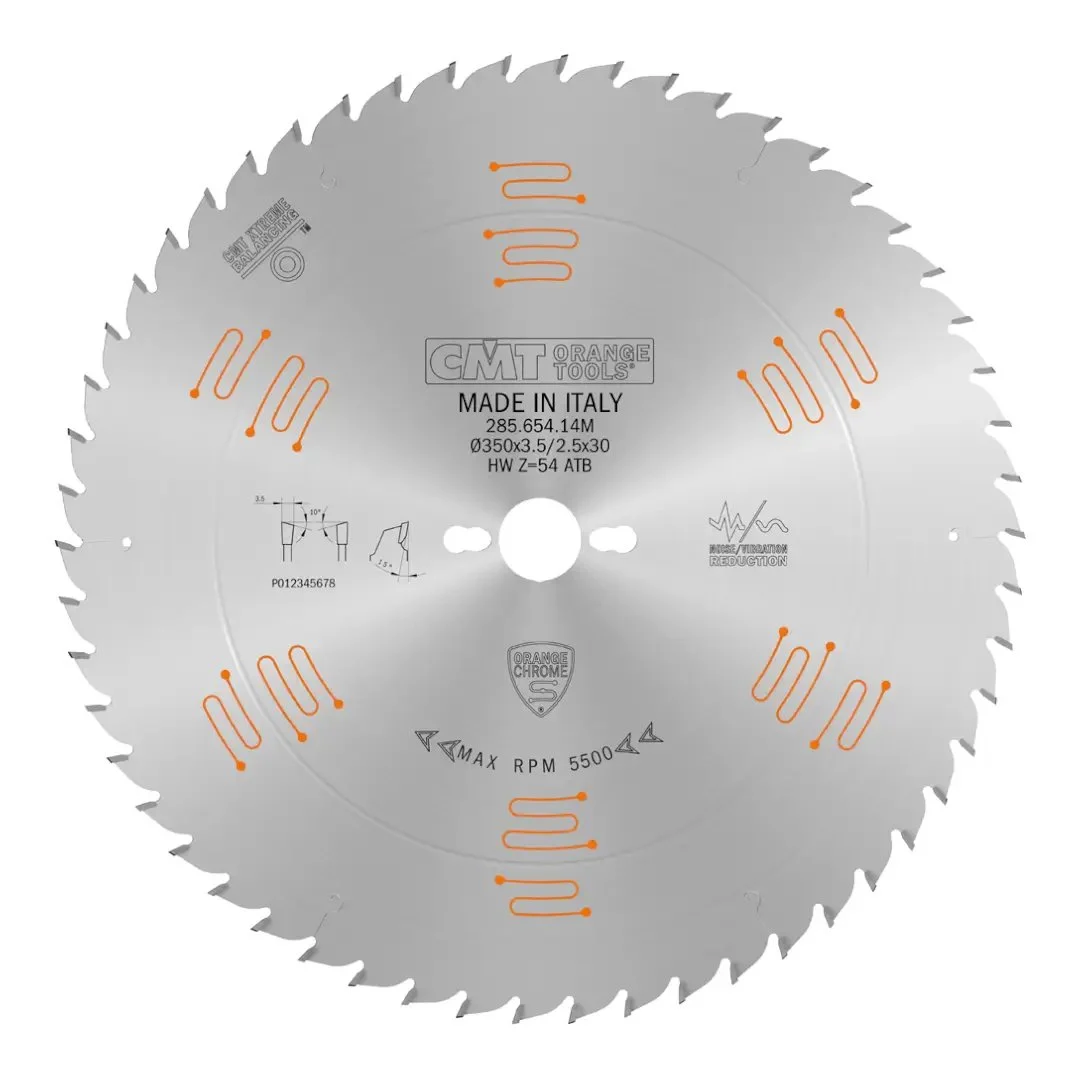 Panza de fierastrau cu zgomot redus 350 x 3.5 x 30 Z 54 CMT Italy