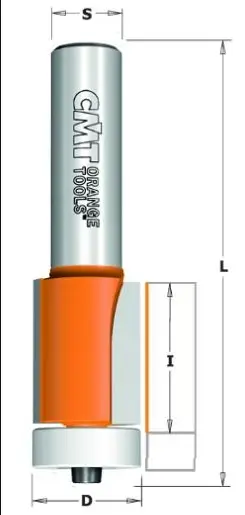 Freze cu cutite intercambiabile si rulment pentru riflare materiale compozite; S=1/2"; D=19,05 mm; cu rulment Freze cu cutite intercambiabile si rulment pentru riflare materiale compozite; S=1/2"; D=19,05 mm; cu rulment