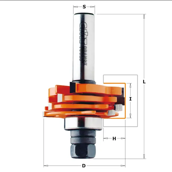 Kit de freze-disc pentru canale laterale 18/47,6 mm; cu rulment