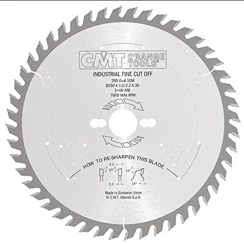 Disc de ferastrau CMT 285; 250x3,2x30; Z48; 15°