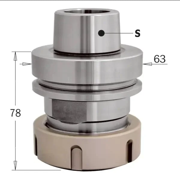 Mandrina HSK-63F pentru pensete de precizie ER40 CMT 183.310.02, stanga CMT Italy
