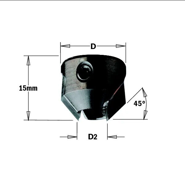 Zencuitoare pentru burghie de dibluri CMT 316.040.11; 16 mm; D2=4 mm
