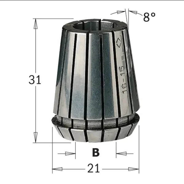 Penseta de precizie ER20 CMT 184.030.20; 3 mm CMT Italy