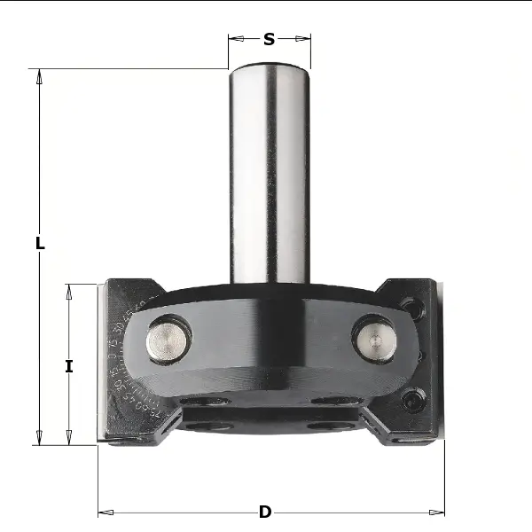 Freza pentru tesit, cu cutite interschimbabile CNC CMT 663.201.11