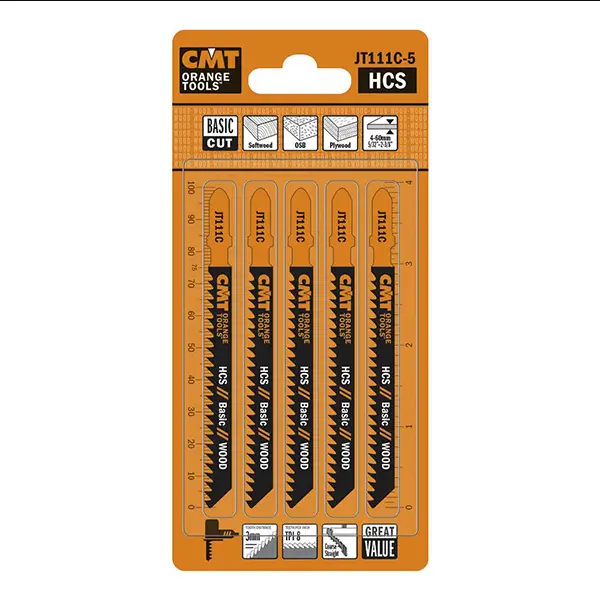 Lame de fierastrau cu taiere dreapt pentru lemn moale si dur, placaj, OSB, laminate si plastic CMT JT111C-5; 5 buc. Lame de fierastrau cu taiere dreapt pentru lemn moale si dur, placaj, OSB, laminate si plastic CMT JT111C-5; 5 buc.