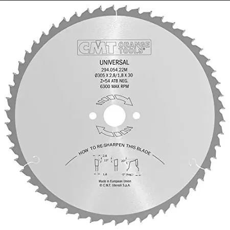 Disc de taiere CMT 294; 305x2,8x30; Z54; -5° Disc de taiere CMT 294; 305x2,8x30; Z54; -5°