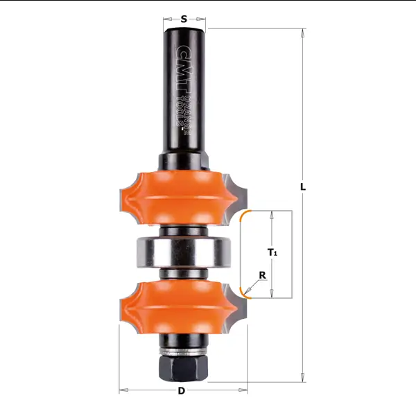 Freza reglabila pentru raza concava dubla; S=12 mm; D=34 mm