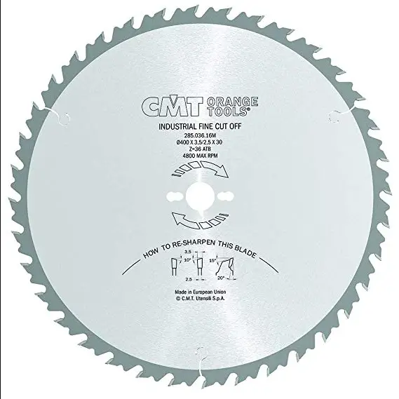 Disc de ferastrau CMT 285; 400x3.5x30; Z36; 20°