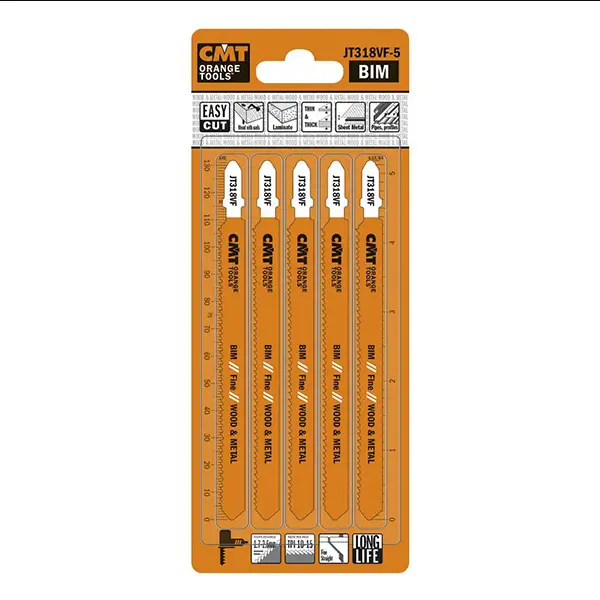 Lame de fierastrau pentru lemn cu cuie/metal, PAL, laminat JT318VF-5; 5 unitati