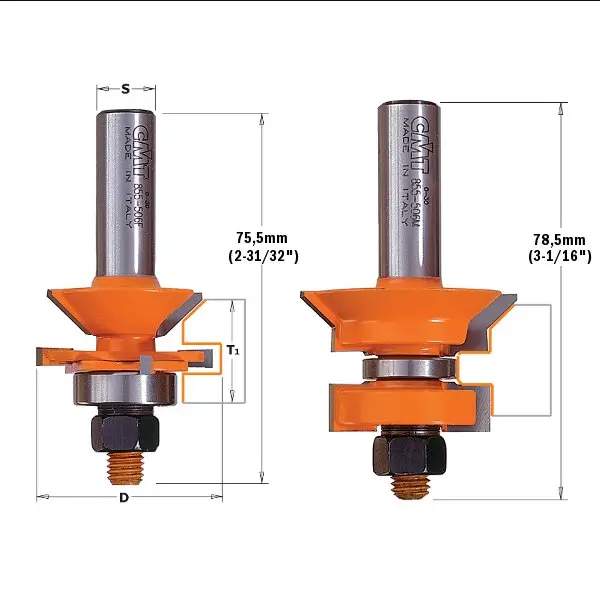 Freza pentru Imbinari Paralele CMT 855.506.11; S=12,7 mm; D=44,4 mm Freza pentru Imbinari Paralele CMT 855.506.11; S=12,7 mm; D=44,4 mm