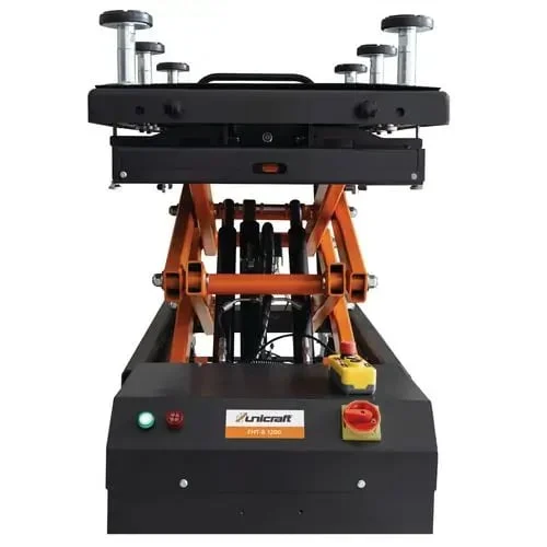 Masa de ridicare electro-hidraulica 1200 Kg UNICRAFT Masa de ridicare electro-hidraulica 1200 Kg UNICRAFT Volumul rezervorului hidraulic 2 litri (hlp 46)