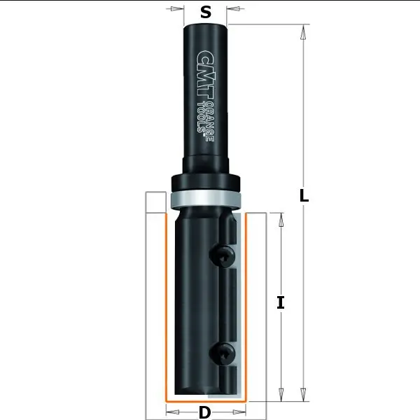 Freza cu taisuri drepte, cu cutite reversibile CMT; S=12 mm; D=19 mm Freza cu taisuri drepte, cu cutite reversibile CMT; S=12 mm; D=19 mm
