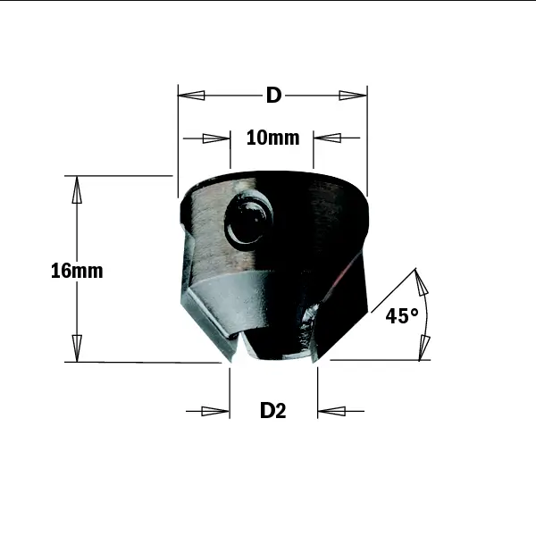 Zencuitoare pentru burghie de dibluri CMT 315.200.11; 20 mm; D2=5-10 mm