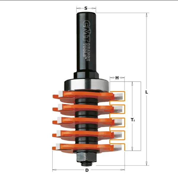 Freze pentru imbinari in dinti CMT; S=1/2"; D=47,6 mm Freze pentru imbinari in dinti CMT; S=1/2"; D=47,6 mm