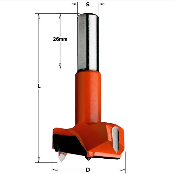 Freza pentru balamale CMT; S=10 mm; D=14 mm