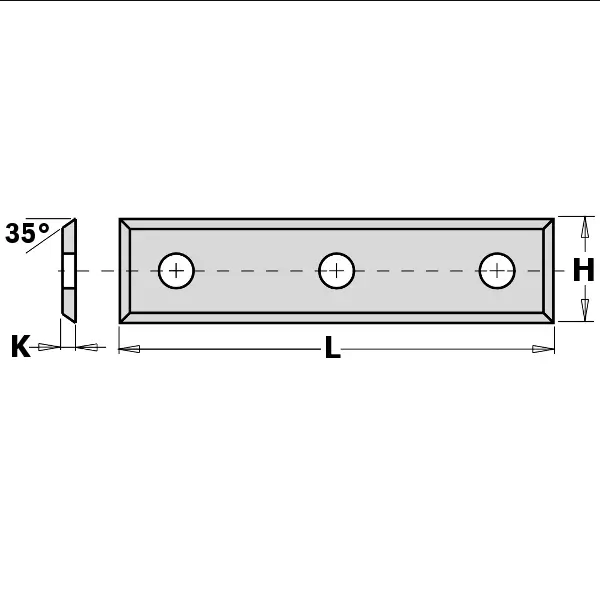 Cutit reversibil CMT 790.500.09; 49,5x9x1,5 mm; HWM; 1 unitati